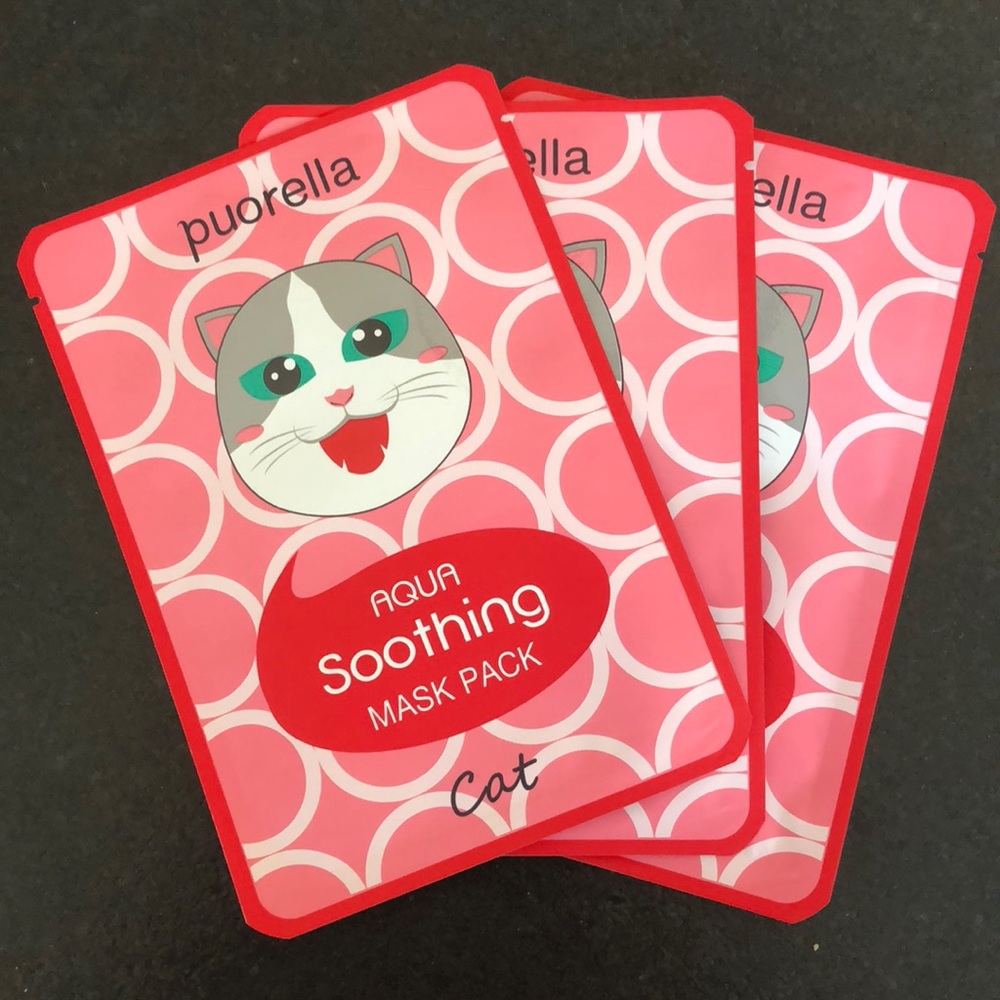 Puorella Aqua Animal Sheet Mask in Soothing Cat